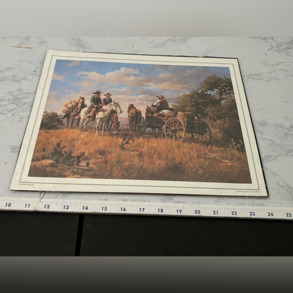 Reprint Painting By Gary Lynn Roberts 14x11 Afternoon Visit​​​ - Picture 3 of 5